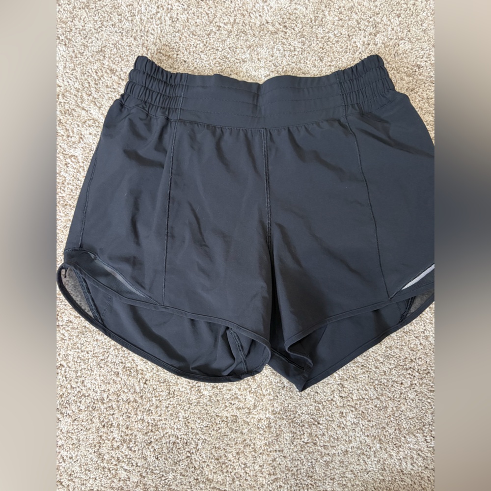 Lulu high rise 4 inch hotty hot Black Athletic Shorts